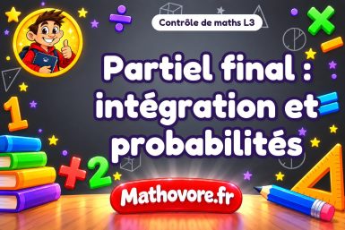 Contrôle de maths L3 : partiel final : intégration et probabilités