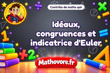 Idéaux, congruences et indicatrice d’Euler