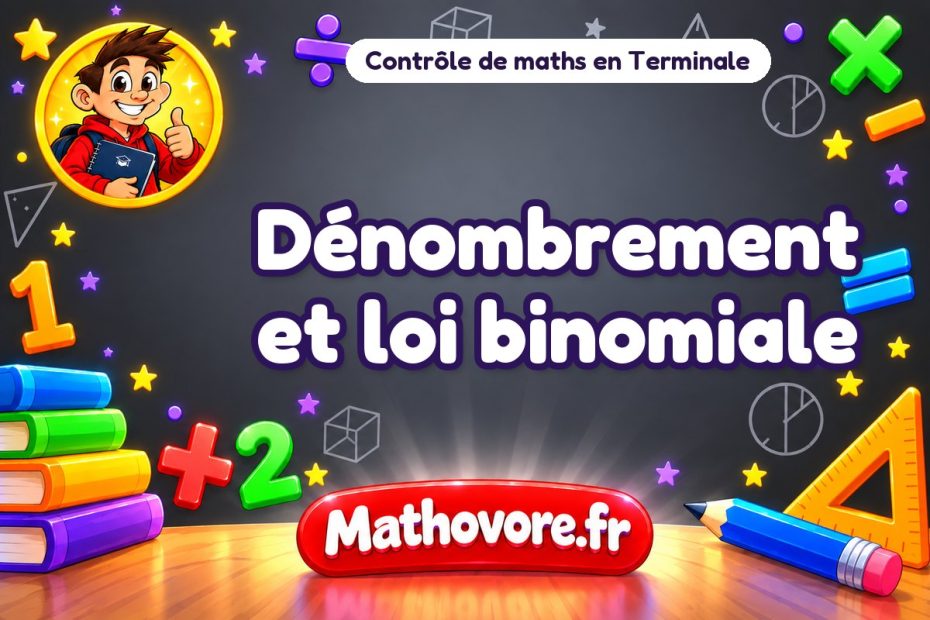 Contrôle de maths Terminale : dénombrement et loi binomiale