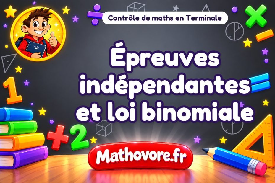 Contrôle de maths Terminale : épreuves indépendantes et loi binomiale