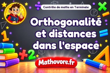 Orthogonalité et distances dans l’espace