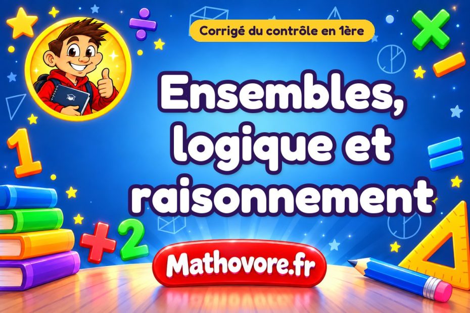 Corrigé du contrôle de maths 1ère : ensembles, logique et raisonnement