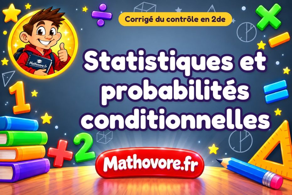 Corrigé du contrôle de maths 2de : statistiques et probabilités conditionnelles