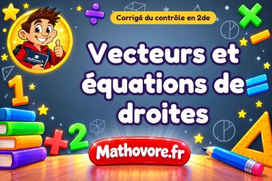 Corrigé du contrôle de maths 2de : vecteurs et équations de droites
