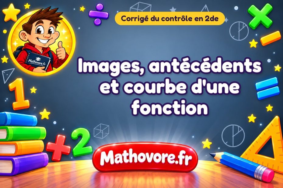 Corrigé du contrôle de maths 2de : images, antécédents et courbe d'une fonction