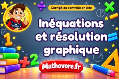 Corrigé du contrôle de maths 2de : inéquations et résolution graphique