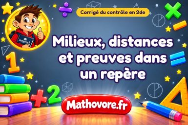 Corrigé du contrôle de maths 2de : milieux, distances et preuves dans un repère