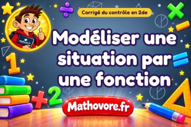 Corrigé du contrôle de maths 2de : modéliser une situation par une fonction