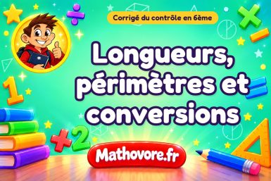 Corrigé du contrôle de maths 6ème : longueurs, périmètres et conversions
