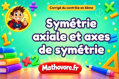 Corrigé du contrôle de maths 6ème : symétrie axiale et axes de symétrie