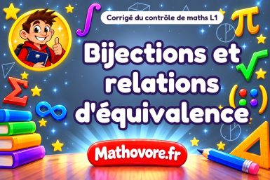 Corrigé du contrôle de maths L1 : bijections et relations d'équivalence