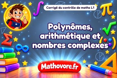 Corrigé du contrôle de maths L1 : polynômes, arithmétique et nombres complexes