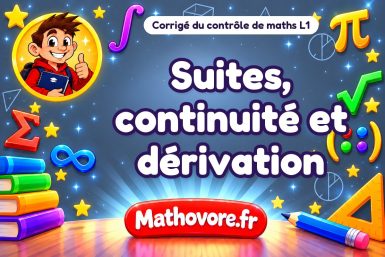 Corrigé du contrôle de maths L1 : suites, continuité et dérivation
