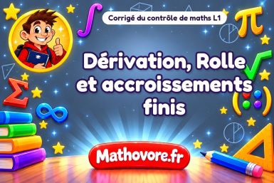 Corrigé du contrôle de maths L1 : dérivation, Rolle et accroissements finis
