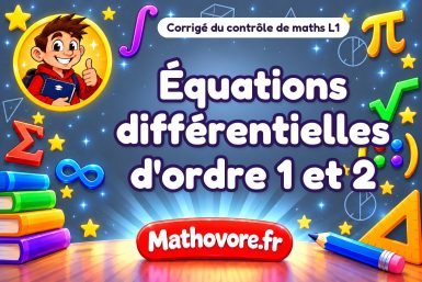 Corrigé du contrôle de maths L1 : équations différentielles d'ordre 1 et 2