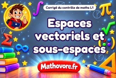 Corrigé du contrôle de maths L1 : espaces vectoriels et sous-espaces
