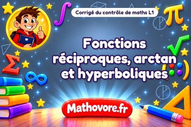Corrigé du contrôle de maths L1 : fonctions réciproques, arctan et hyperboliques