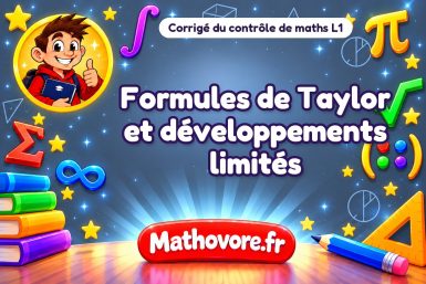 Corrigé du contrôle de maths L1 : formules de Taylor et développements limités