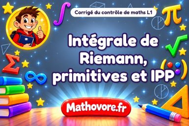 Corrigé du contrôle de maths L1 : intégrale de Riemann, primitives et IPP