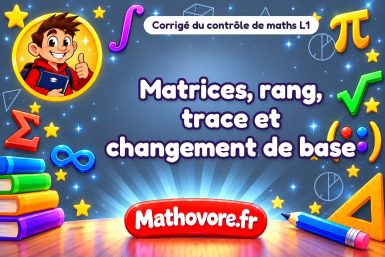 Corrigé du contrôle de maths L1 : matrices, rang, trace et changement de base