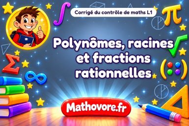 Corrigé du contrôle de maths L1 : polynômes, racines et fractions rationnelles