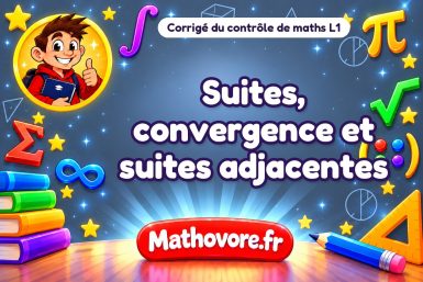 Corrigé du contrôle de maths L1 : suites, convergence et suites adjacentes