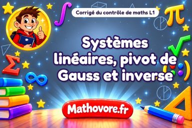 Corrigé du contrôle de maths L1 : systèmes linéaires, pivot de Gauss et inverse