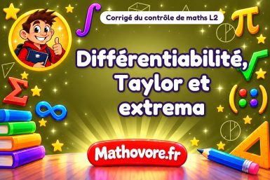 Corrigé du contrôle de maths L2 : différentiabilité, Taylor et extrema