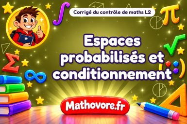 Corrigé du contrôle de maths L2 : espaces probabilisés et conditionnement