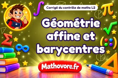 Corrigé du contrôle de maths L2 : géométrie affine et barycentres