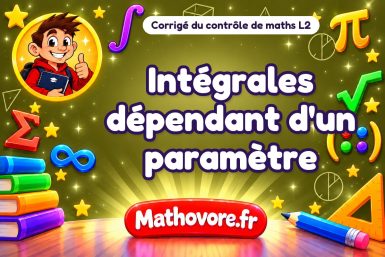 Corrigé du contrôle de maths L2 : intégrales dépendant d'un paramètre