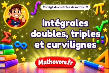 Corrigé du contrôle de maths L2 : intégrales doubles, triples et curvilignes