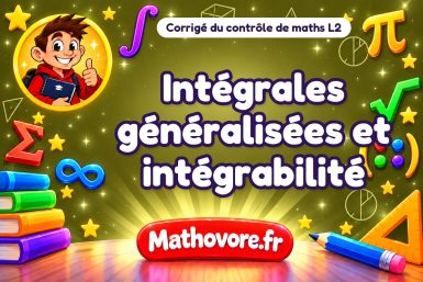 Corrigé du contrôle de maths L2 : intégrales généralisées et intégrabilité