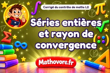 Corrigé du contrôle de maths L2 : séries entières et rayon de convergence