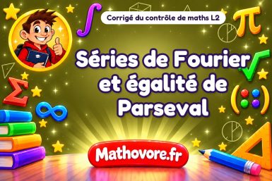 Corrigé du contrôle de maths L2 : séries de Fourier et égalité de Parseval