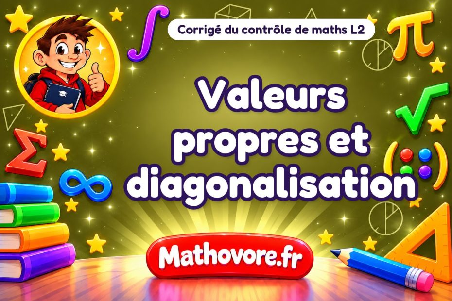 Corrigé du contrôle de maths L2 : valeurs propres et diagonalisation