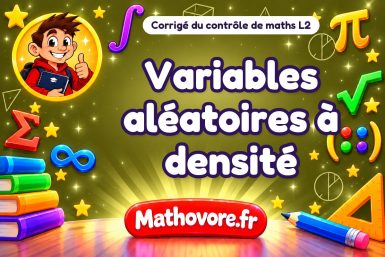 Corrigé du contrôle de maths L2 : variables aléatoires à densité
