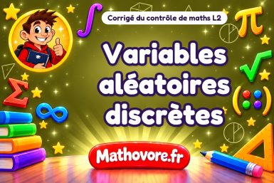 Corrigé du contrôle de maths L2 : variables aléatoires discrètes
