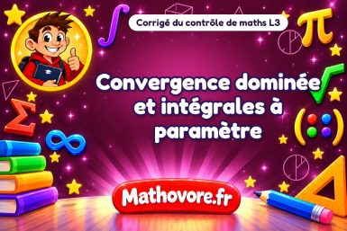 Corrigé du contrôle de maths L3 : convergence dominée et intégrales à paramètre