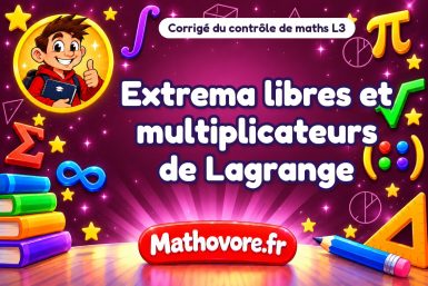 Corrigé du contrôle de maths L3 : extrema libres et multiplicateurs de Lagrange
