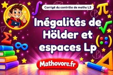 Corrigé du contrôle de maths L3 : inégalités de Hölder et espaces Lp
