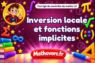 Corrigé du contrôle de maths L3 : inversion locale et fonctions implicites