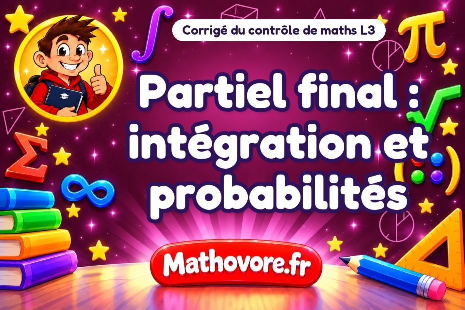 Corrigé du contrôle de maths L3 : partiel final : intégration et probabilités