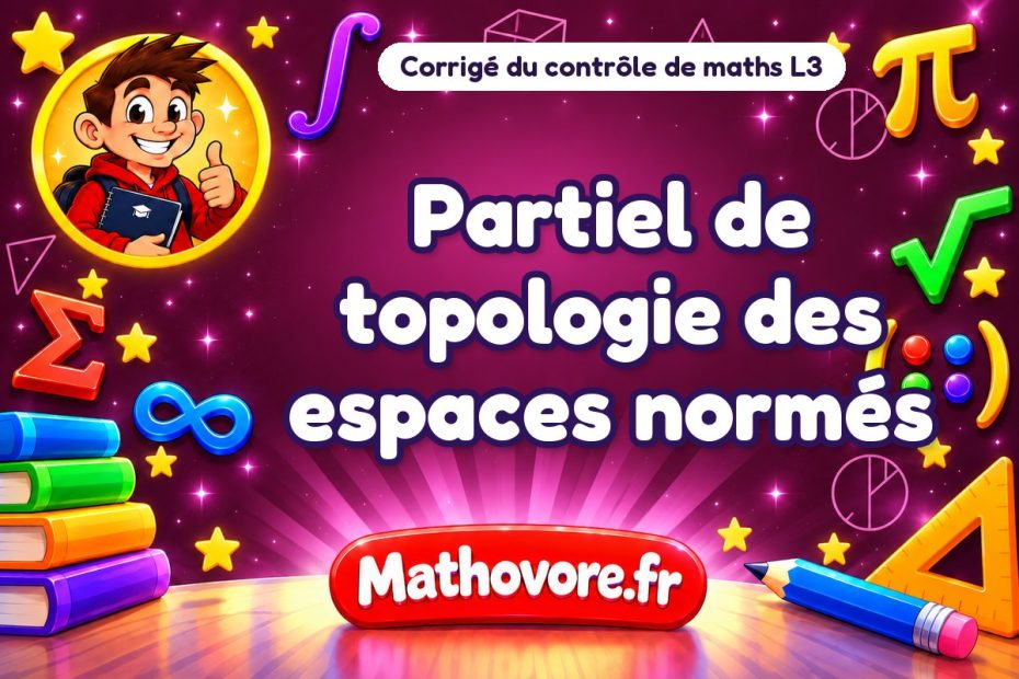 Corrigé du contrôle de maths L3 : partiel de topologie des espaces normés