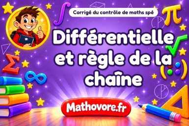 Corrigé du contrôle de maths spé : différentielle et règle de la chaîne
