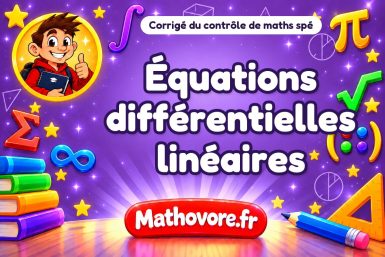 Corrigé du contrôle de maths spé : équations différentielles linéaires