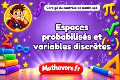Corrigé du contrôle de maths spé : espaces probabilisés et variables discrètes