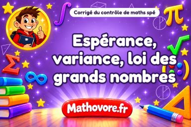 Corrigé du contrôle de maths spé : espérance, variance, loi des grands nombres