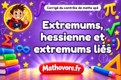 Corrigé du contrôle de maths spé : extremums, hessienne et extremums liés