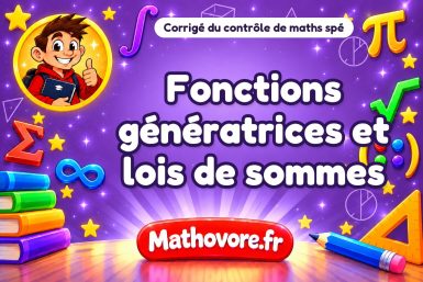 Corrigé du contrôle de maths spé : fonctions génératrices et lois de sommes